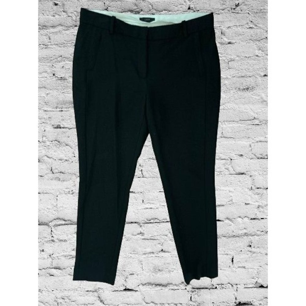 J.CREW Wool Blend Trousers Black Pants Size 8